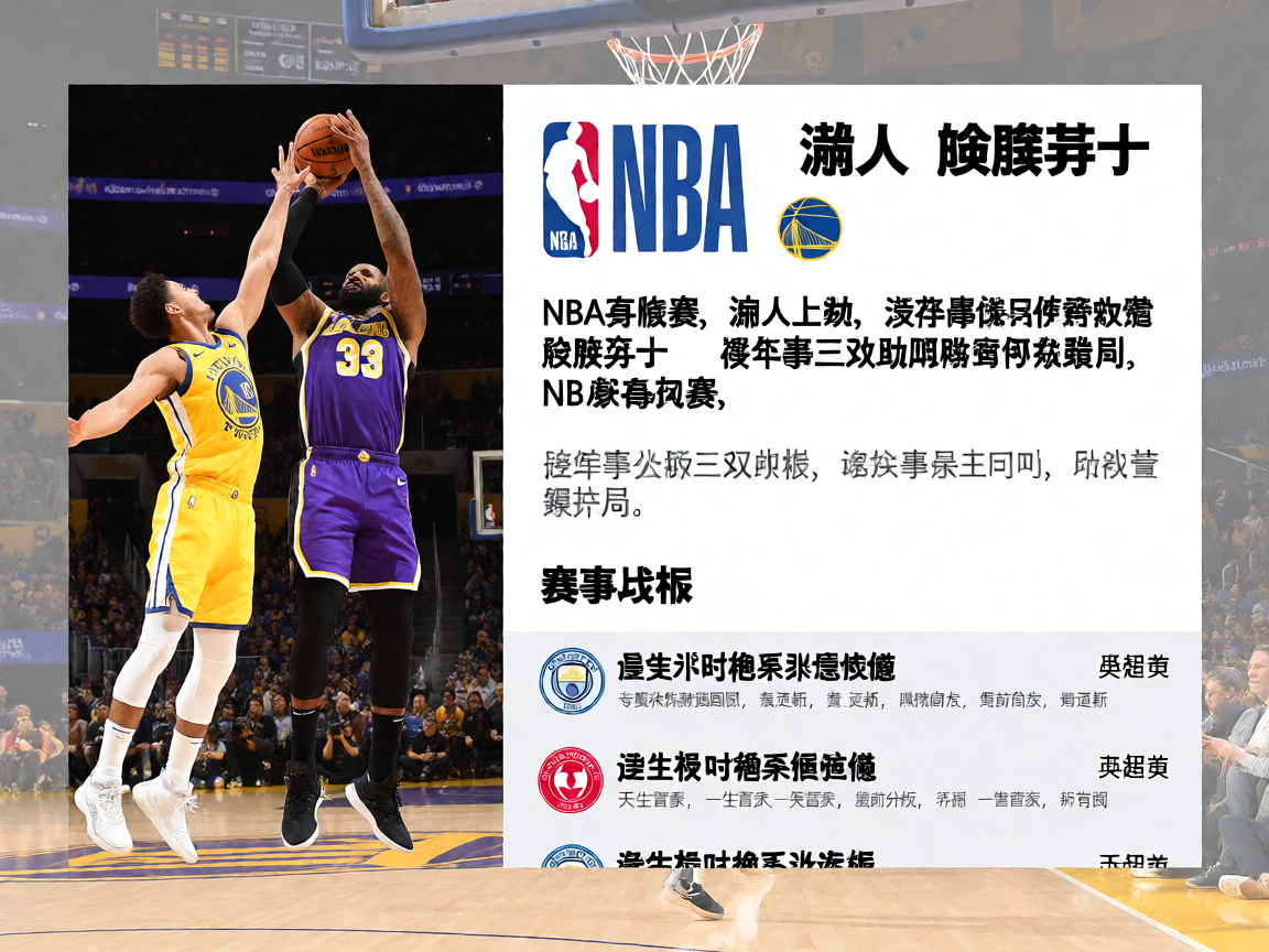 NBA常规赛湖人队与勇士队精彩对抗瞬间